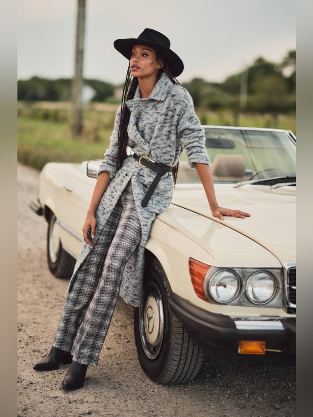 Maeve Plaid Bootcut Pants – Black & White - Picture 5 of 12